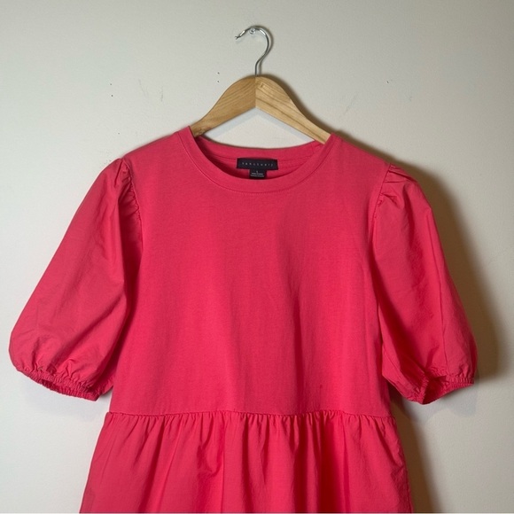 Sanctuary Poplin Mix Dress - Island Pink L - Picture 4 of 8